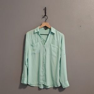 Mint color Express dress shirt